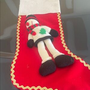 Festive‎ Red Stocking with Snowman Design